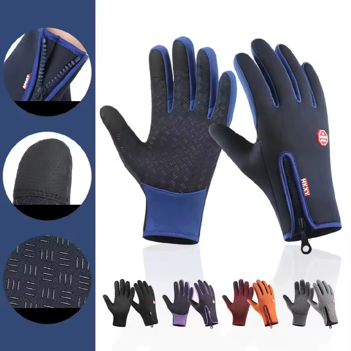 Touchscreen Warm Gloves Outdoor Cycling Driving Motorcycle Waterproof Cold Gloves Windproof Non-Slip Womens Men Winter Ski Glove